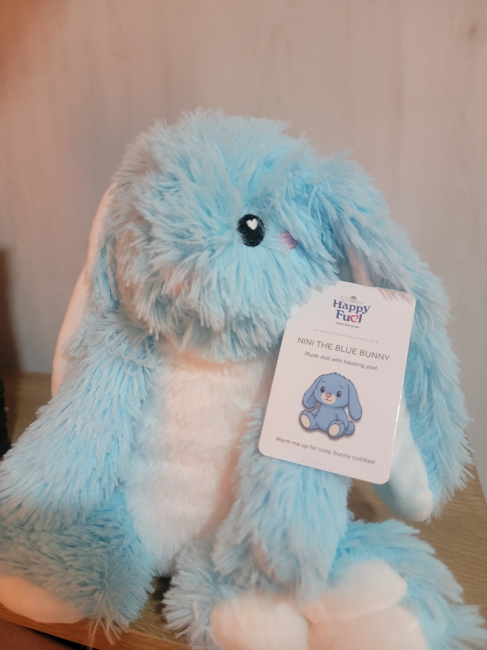 Happy Blue Bunny Plush - Heating Pad